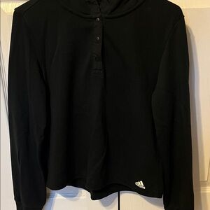Adidas Black Snap-Up Hoodie